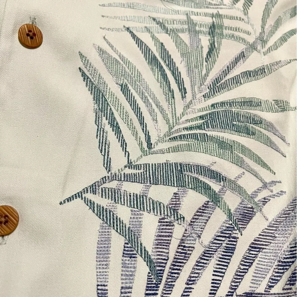 tommy bahama silk shirt Tropical embroidered Resort summer beach Men’s 2XL/2TG
